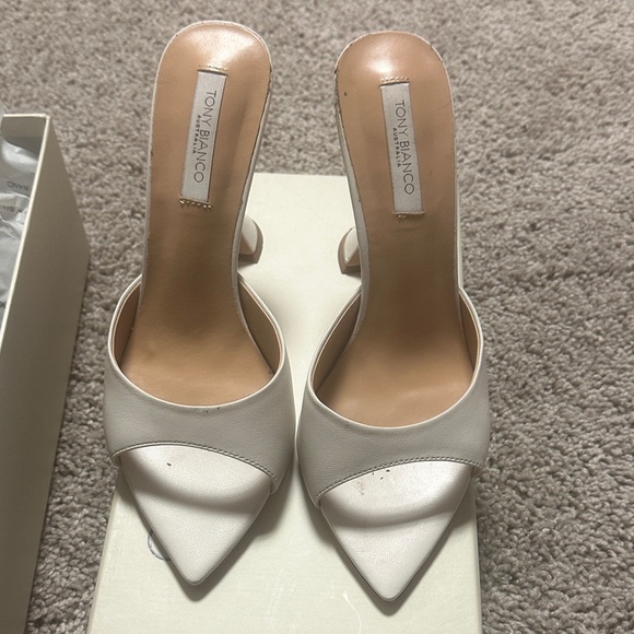 Tony Bianco Off-White Women's Mules - Picture 3 of 4